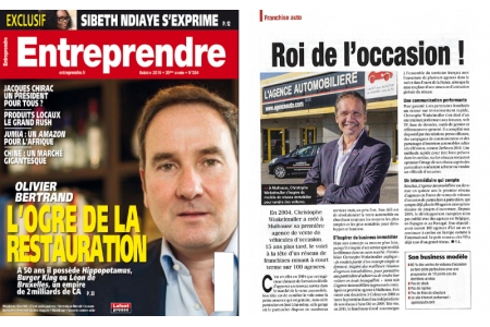image actualite Agence Automobiliere,, « Roi de l’occasion » pour le magazine Entreprendre !